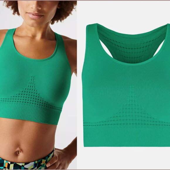 Sweaty Betty Stamina Sports Bra in Vivid Green #4967 Size Medium - Picture 2 of 10
